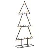 vidaXL Arbre de No&euml;l en m&eacute;tal KUOPIO 60 cm Blanc chaud Acier Noir