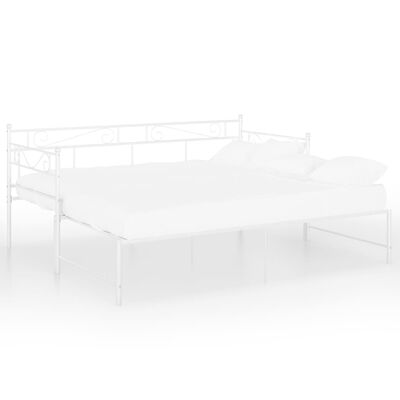 vidaXL Cadre de canapé-lit extensible sans matelas blanc 90x200 cm