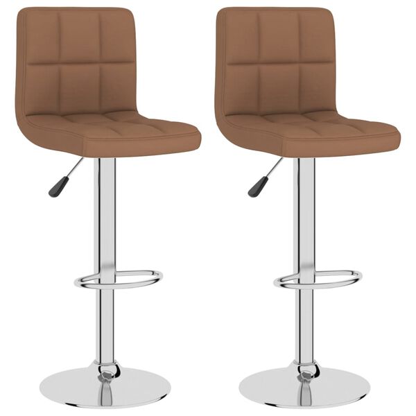vidaXL Tabourets de bar lot de 2 marron tissu