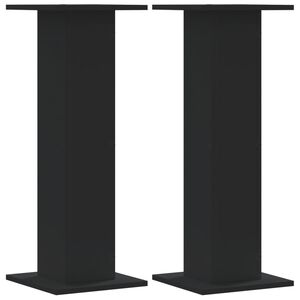vidaXL Supports pour plantes 2 pcs noir 30x30x80 cm bois d'ing&eacute;nierie