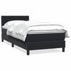 vidaXL Sommier &agrave; lattes de lit avec matelas noir 100x220 cm velours