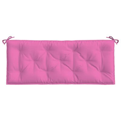 vidaXL Coussin de banc de jardin rose 120x50x7 cm tissu