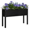 vidaXL Jardinières d'extérieur 2 pcs Noir 110x31x70 cm Bois de pin