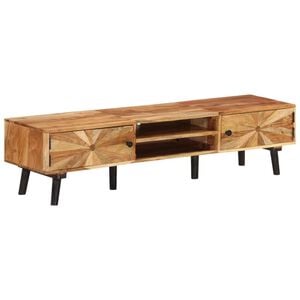 vidaXL Meuble TV 145x35x35 cm Bois d'acacia massif