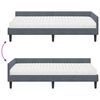 vidaXL Cadre de lit d'angle avec matelas Autre 2 pcs Gris Velours