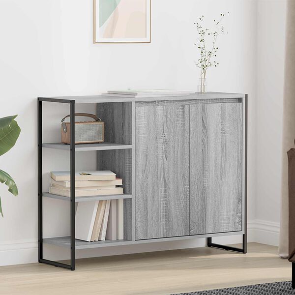 vidaXL Meuble d'appoint Gris Sonoma 96,5 x 30 x 75 cm