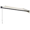vidaXL Auvent r&eacute;tractable cr&egrave;me 4x3 m tissu et aluminium