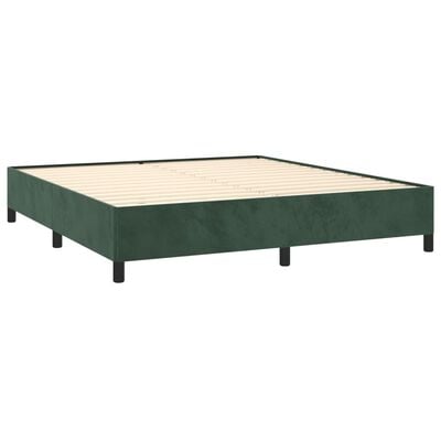 vidaXL Cadre de lit sans matelas vert foncé 160x200 cm velours