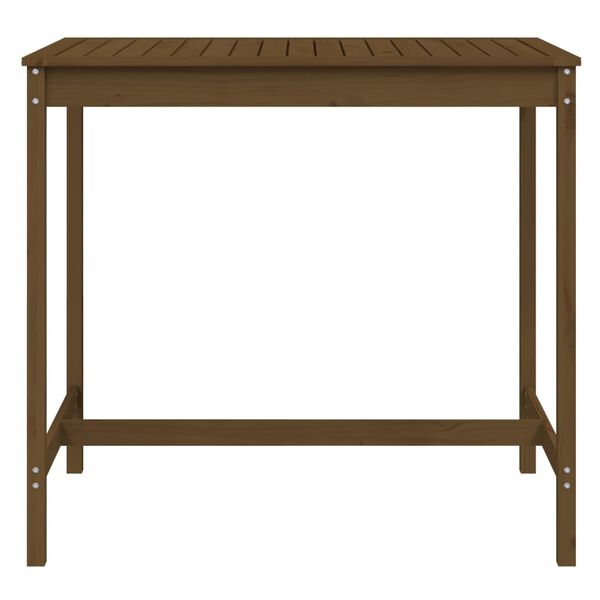 vidaXL Table de jardin marron miel 121x82,5x110 cm bois massif de pin