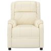 vidaXL Fauteuil de massage électrique Crème Similicuir