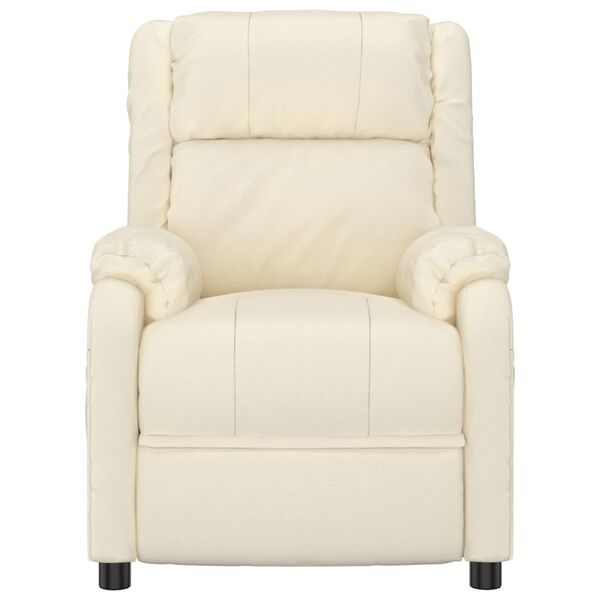 vidaXL Fauteuil de massage électrique Crème Similicuir