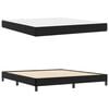 vidaXL Cadre de lit avec matelas Noir 180 x 200 cm tissu