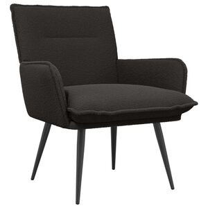 vidaXL Fauteuil Noir Boucl&eacute;