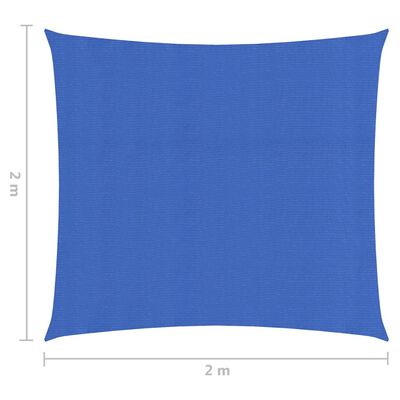 vidaXL Voile d'ombrage 160 g/m² Bleu 2x2 m PEHD