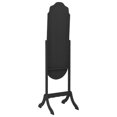 vidaXL Miroir sur pied noir 45,5x47,5x160 cm bois d'ingénierie
