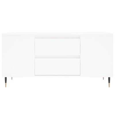 vidaXL Table basse blanc 102x44,5x50 cm bois d'ingénierie