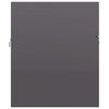 vidaXL Ensemble de meubles de salle de bain 2 pcs Gris brillant