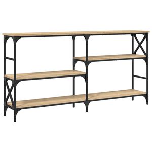 vidaXL Table console ch&ecirc;ne sonoma 150x29x76,5 cm bois d'ing&eacute;nierie