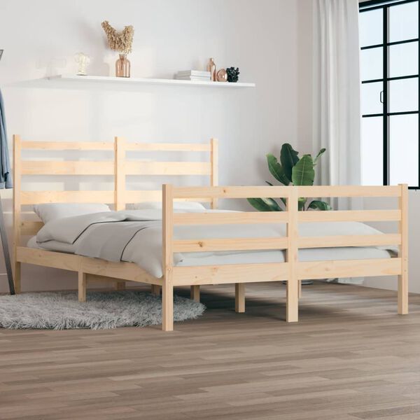 vidaXL Cadre de lit sans matelas bois massif de pin 160x200 cm