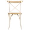 vidaXL Chaises à dossier croisé lot de 6 blanc bois de manguier massif