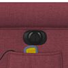 vidaXL Fauteuil de massage inclinable &eacute;lectrique Rouge bordeaux Tissu