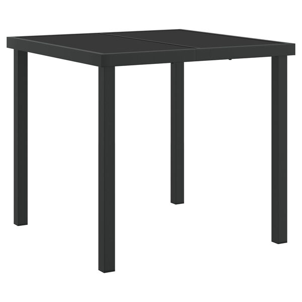 vidaXL Ensemble de salle à manger pour jardin 7 pcs Noir