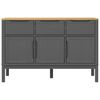 vidaXL Buffet FLORO gris 114x43x74 cm bois massif de pin