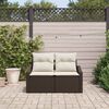 vidaXL Canapé de jardin avec coussin 123 x 62 x 69 cm polyrotin