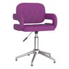 vidaXL Chaises pivotantes &agrave; manger lot de 2 violet similicuir