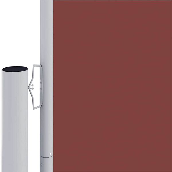 vidaXL Auvent latéral rétractable Marron 117x1200 cm