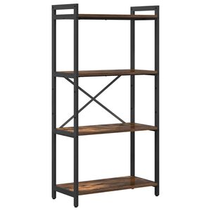 vidaXL &Eacute;tag&egrave;re 60 x 30 x 120 cm Bois d'ing&eacute;nierie Ch&ecirc;ne fum&eacute;