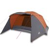 vidaXL Tente familiale et porche 6 personnes gris orange imperm&eacute;able
