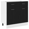 vidaXL Armoire suspendue avec tiroir Ch&ecirc;ne noir 80 x 31 x 81,5 cm