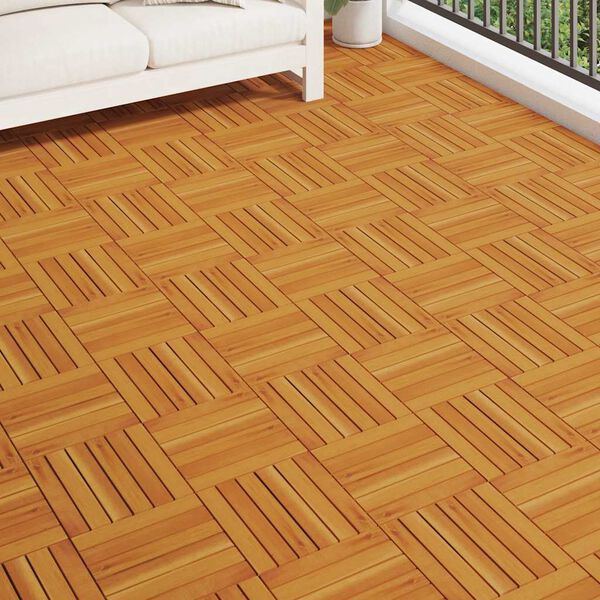 vidaXL Tuiles de terrasse mod&egrave;le vertical 30 x 30 cm acacia 20 pcs