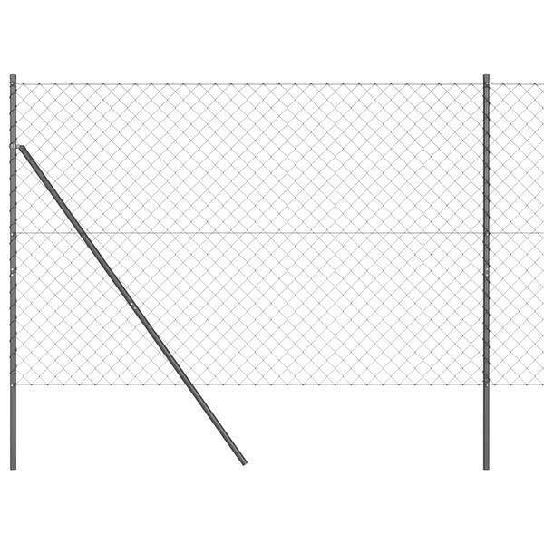 vidaXL Poteau de cl&ocirc;ture. Gris 25 x 1,6 m (maille 60 x 60 mm)