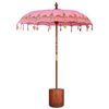 vidaXL Parasol balinais avec base 2 pi&egrave;ces Rose