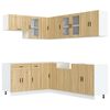 vidaXL Ensemble d'armoires de cuisine 11 pcs Porto bois d'ing&eacute;nierie