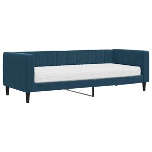 vidaXL Lit de jour avec matelas bleu 80x200 cm velours