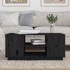 vidaXL Table basse Noir 90x49x40,5 cm Bois massif de pin