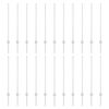 vidaXL Poteau de cl&ocirc;ture ench&acirc;ss&eacute; 22 pi&egrave;ces Argent&eacute; 140 cm