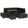 vidaXL Ensemble de canap&eacute; de jardin 9 pc 8-Nombre de places Noir