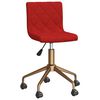 vidaXL Chaise pivotante de salle &agrave; manger Rouge bordeaux Velours