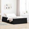 vidaXL Lit avec rangement et matelas Noir 120 x 200 cm Polyester