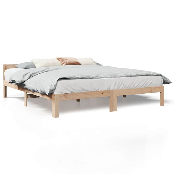 vidaXL Cadre de lit sans matelas 160x200 cm bois massif de pin