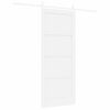 vidaXL Porte coulissante Blanc 83 x 202 cm Pin massif