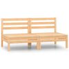 vidaXL Canapés centraux de jardin 2 pcs Bois de pin massif