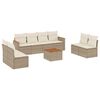 vidaXL Salon de jardin avec coussins 9 pcs beige r&eacute;sine tress&eacute;e