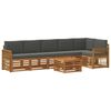 vidaXL Ensemble de canap&eacute;s d'ext&eacute;rieur 6 pc Naturel et Anthracite