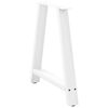 vidaXL Pieds de table &agrave; manger en forme de A 2 pi&egrave;ces Blanc 80 x (72-73) cm Acier