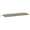 vidaXL Coussins de banc jardin lot de 2 taupe 150x50x7 cm tissu Oxford